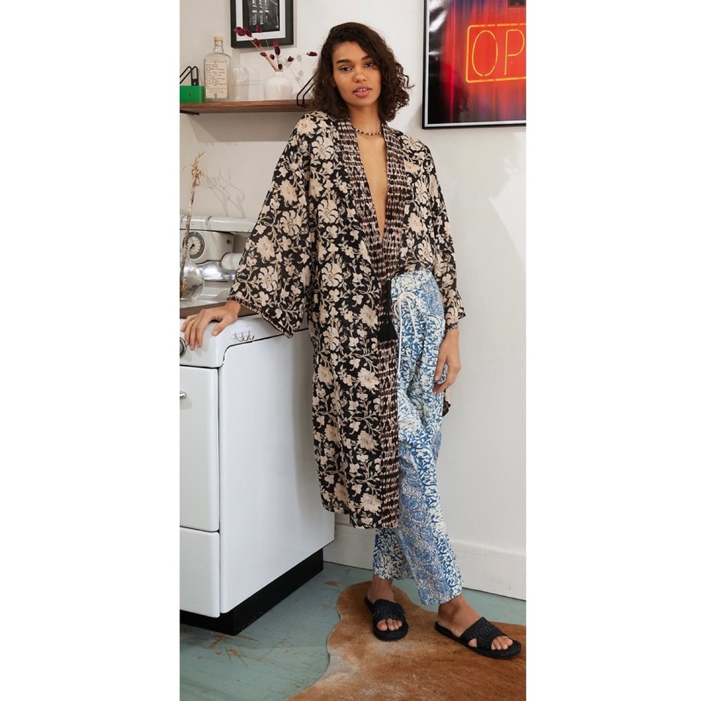 FREE PEOPLE Rumi Reversible Kimono Duster Robe XS